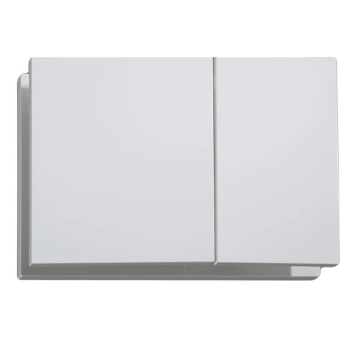 Панель змиву Koer KT-0610-03 240x160x32mmmm пластикова, квадратна кнопка (колір білий) (KR6134)