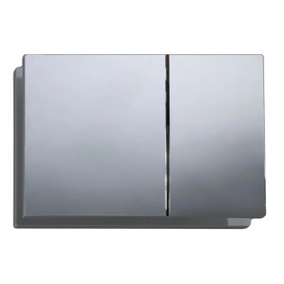 Панель змиву Koer KT-0610-01 240x160x32mmmm пластикова, квадратна кнопка (колір хром) (KR6135)