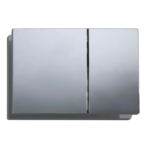 Панель змиву Koer KT-0610-01 240x160x32mmmm пластикова, квадратна кнопка (колір хром) (KR6135)
