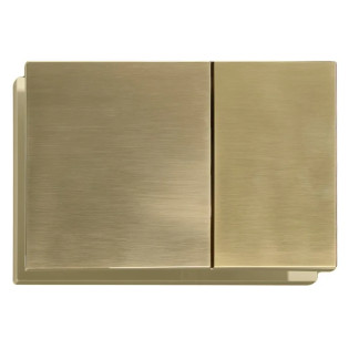 Панель змиву Koer KT-0610-12 240x160x32mmmm пластикова, квадратна кнопка (колір матове золото) (KR6137)