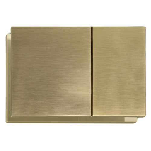 Панель змиву Koer KT-0610-12 240x160x32mmmm пластикова, квадратна кнопка (колір матове золото) (KR6137)