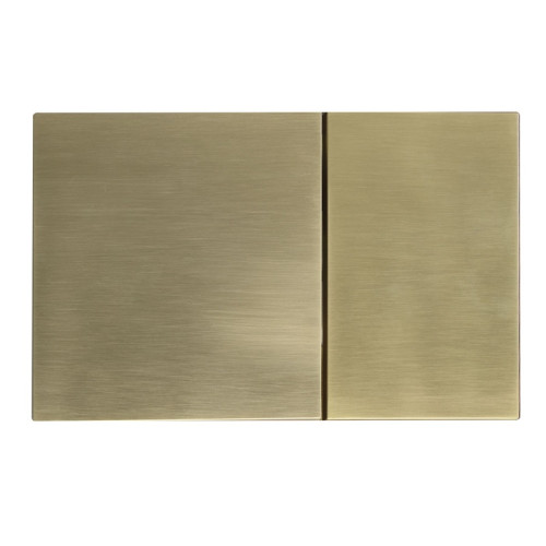 Панель змиву Koer KT-0610-12 240x160x32mmmm пластикова, квадратна кнопка (колір матове золото) (KR6137)