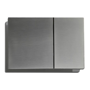Панель змиву Koer KT-0610-07 240x160x32mmmm пластикова, квадратна кнопка (колір графіт) (KR6138)