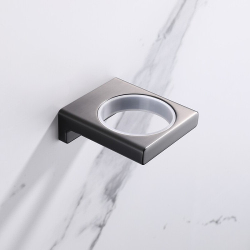 Стакан одинарный настенный Koer AS-0103-07 (стекло) цвет графит (KR6164)