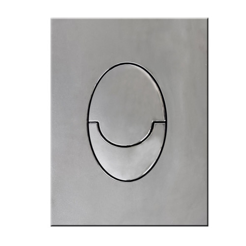 Панель змиву Koer KT-0606-02 157x198x10mm пластикова, закруглена кнопка (SS Color) (KR6238)