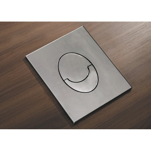 Панель змиву Koer KT-0606-02 157x198x10mm пластикова, закруглена кнопка (SS Color) (KR6238)