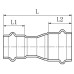 Муфта перехідна дворозтрубна KOER KQ.C3528-2 PRESS-INOX AISI 304 35x28 (KR6310)