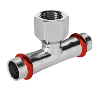 Трійник дворозрубний ВР KOER KQ.T1808F PRESS-INOX AISI 304 18x3/4