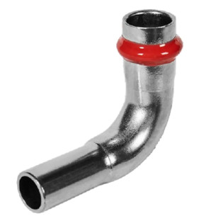 Коліно 90° однорозрубне ВН KOER KQ.L35 PRESS-INOX AISI 304 35x35 (KR6396)