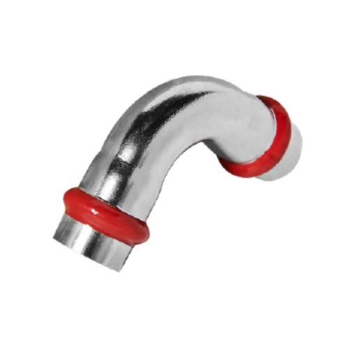 Коліно 90° дворозрубне KOER KQ.L35-2 PRESS-INOX AISI 304 35x35 (KR6403)