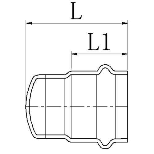 Заглушка KOER KQ.P54 PRESS-INOX AISI 304 54 (KR6452)