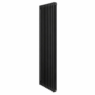 Трубчатый дизайнерский радиатор KOER ORBIS-UC3-180-10-BL универсальное подключение (Цвет черный) (KR6574)