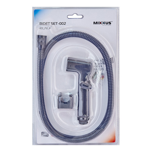 Набір для гігієнічного душу MIXXUS BIDET SET-002 BLACK шланг 1,2м (Колір чорний) (LE2776)