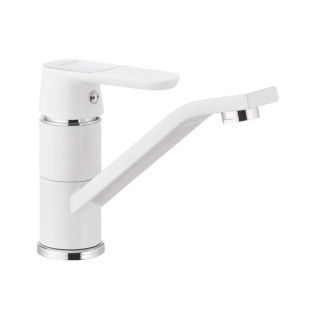 Змішувач для умивальника MIXXUS PREMIUM TIGER 555-15cm NUT WHITE (Колір білий) (MI0574)