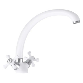 Змішувач для кухні MIXXUS OMEGA 273 WHITE NUT (Колір білий) (MI2766)
