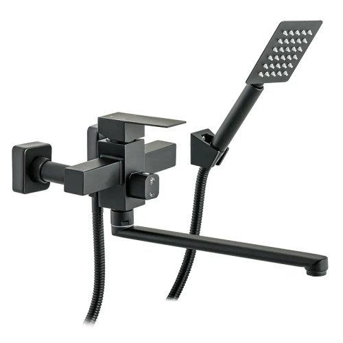Змішувач для ванни MIXXUS KUB-006 EURO BLACK з нерж. сталі SUS304 (Колір чорний) (MI2811)