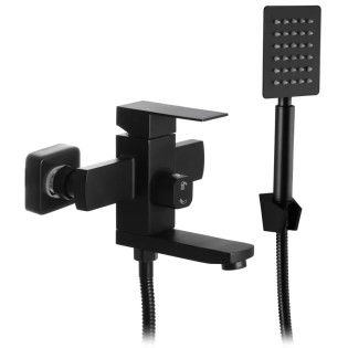 Змішувач для ванни MIXXUS KUB-009 EURO BLACK з нерж. сталі SUS304 (Колір чорний) (MI2812)