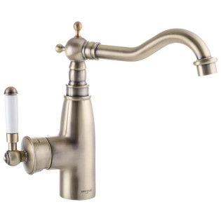 Змішувач для умивальника MIXXUS PREMIUM VINTAGE BRONZE 001-C (Колір бронза) (MI2858)