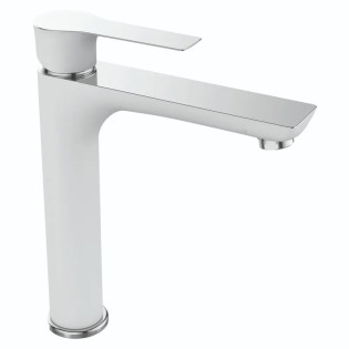 Змішувач для умивальника високий MIXXUS PREMIUM EVA 001 HIGH WHITE (Колір білий) (MI5809)