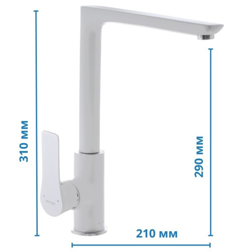Змішувач для кухні MIXXUS PREMIUM EVA 017 WHITE (Колір білий) (MI5810)