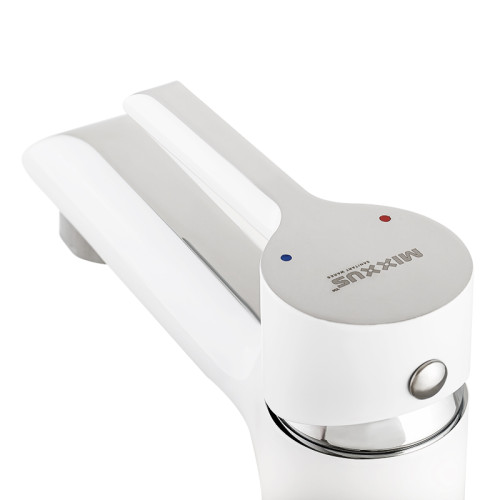 Змішувач для умивальника MIXXUS PREMIUM EDEM 001 WHITE (Колір білий/хром) (MI5843)