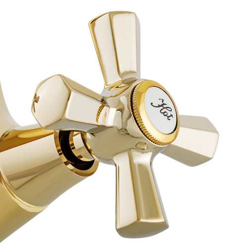 Змішувач для умивальника MIXXUS PREMIUM RETRO GOLD-161 (Колір золото) (MI5848)