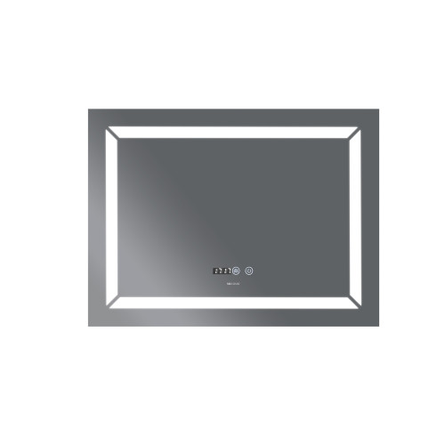 Дзеркало Mixxus LIGHT MR01-90x70 з Led Touch, Anti-fog, димером, регулятором яскравості, годинником (MI5999)