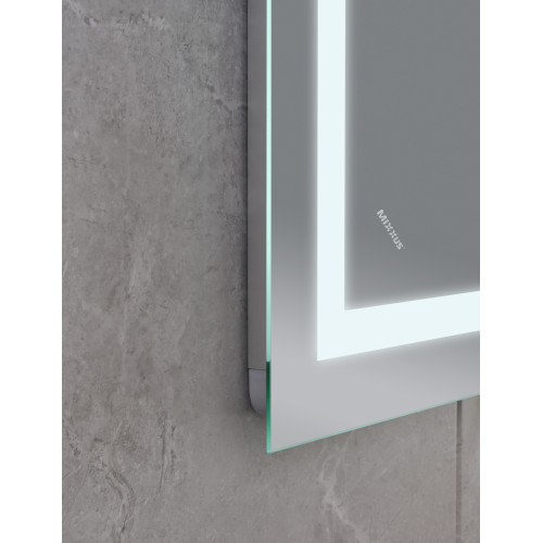 Дзеркало Mixxus WARM MR02-100x70 з Led Touch, Anti-fog, димером, регулятором яскравості, годинником (MI6002)