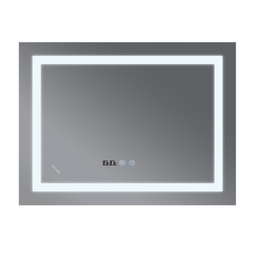 Дзеркало Mixxus WARM MR02-100x60 з Led Touch, Anti-fog, димером, регулятором яскравості, годинником (MI6003)