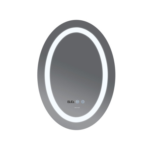 Дзеркало Mixxus PLAIN MV02-50x70 з Led Touch, Anti-fog, димером, регулятором яскравості, годинником (MI6010)