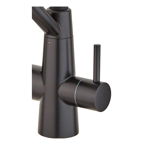 Змішувач для кухні MIXXUS FUL-021 BLACK REFL.BLACK з гнучким виливом з нерж. сталі SUS304 з виходом для питної води (Колір чорний+вилив чорний) (MI6021)