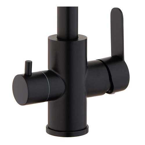 Змішувач для кухні MIXXUS DAX-021-G BLACK з нерж. сталі SUS304 з виходом для питної води (Колір чорний) (MI6078)