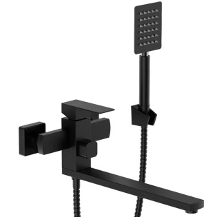 Змішувач для ванни MIXXUS KUB-007 EURO BLACK з нерж. сталі SUS304 (Колір чорний) (MI6095)