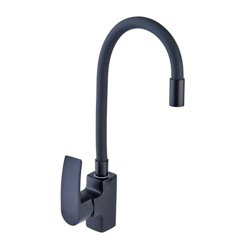 Змішувач для кухні MIXXUS MAGNUM 011 NUT BLACK REFL.BLACK з гнучким виливом (Колір чорний+вилив чорний) (MI6199)