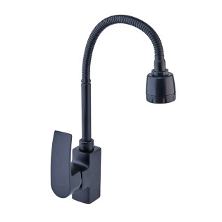 Змішувач для кухні MIXXUS MAGNUM 011 NUT BLACK REFL. з гнучким виливом (Колір чорний) (MI6200)