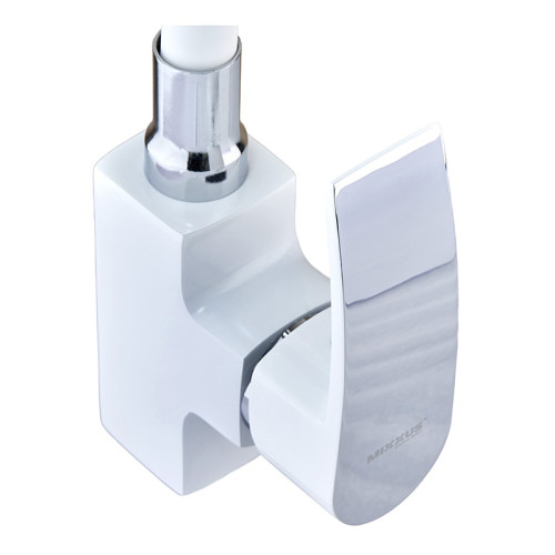 Змішувач для кухні MIXXUS MAGNUM 011 NUT WHITE-CHR. REFL.WHITE з гнучким виливом (Колір білий/хром+вилив білий) (MI6204)