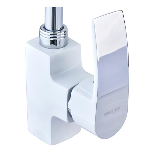 Змішувач для кухні MIXXUS MAGNUM 011 NUT WHITE-CHROME REFL. з гнучким виливом (Колір білий/хром) (MI6205)