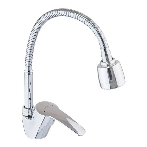 Змішувач для кухні MIXXUS PAMELA 011 NUT REFLECTOR з гнучким виливом (Колір хром) (MI6263)
