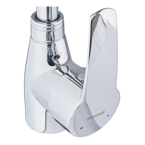 Змішувач для кухні MIXXUS PAMELA 014 NUT REFLECTOR з гнучким виливом (Колір хром) (MI6265)