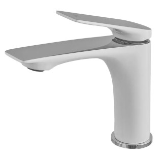 Змішувач для умивальника MIXXUS PREMIUM DERBY 001 NUT WHITE-CHROME (Колір білий/матовий хром) (MI6613)