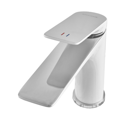Змішувач для умивальника MIXXUS PREMIUM DERBY 001 NUT WHITE-CHROME (Колір білий/матовий хром) (MI6613)