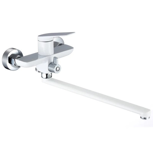 Змішувач для ванни MIXXUS PREMIUM DERBY 006 EURO WHITE-CHROME (Колір білий/матовий хром) (MI6614)