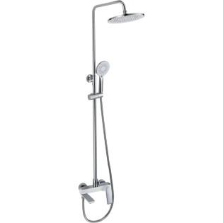 Душова колона MIXXUS PREMIUM DERBY 009-J WHITE-CHROME із змішувачем (Колір білий/матовий хром) (MI6616)