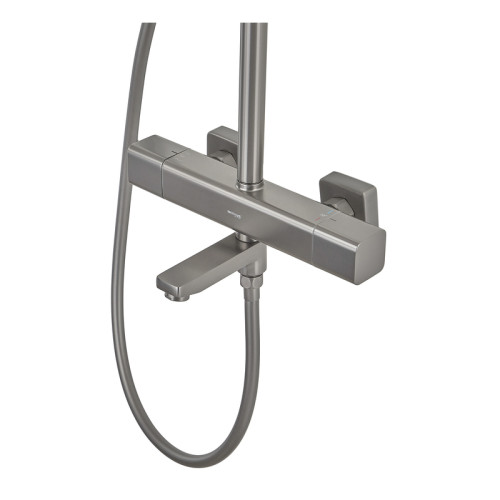 Душова колона MIXXUS PREMIUM VIRGO 009-J GRAPHITE із термостат. змішувачем, 3 функції (Колір графіт) (MI6647)