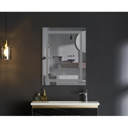 Дзеркало Mixxus TALL MR08-80x60-Reverse з Led Touch, Anti-fog, димером, регулятором яскравості (MI6659)