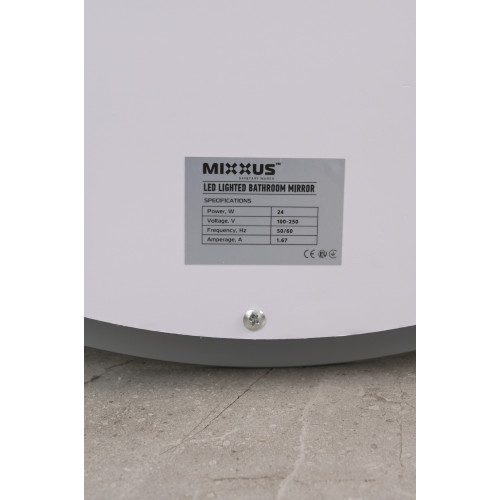 Дзеркало Mixxus PLAIN MC02-60-CASE з Led Touch, Anti-fog, димером, регулятором яскравості, годинником (MI6661)