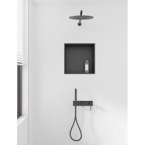 Полка-ниша для ванной комнаты Mixxus Premium NICHE-0101 BLACK из нержавеющей стали SUS304 (MI6678)