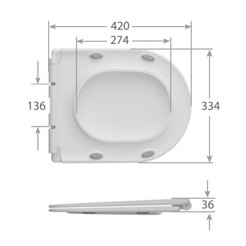 Унітаз-компакт Mixxus BEVEL-0407-T1 630х350х795mm, система змиву TORNADO 1.0 (MI6690)