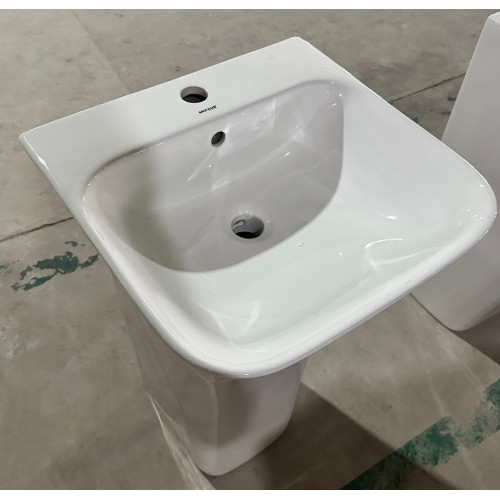 Раковина моноблок MIXXUS BEVEL-1101 450х435х830mm (отвір під змішувач, перелив) (MI6697)