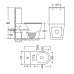 Унітаз-компакт Mixxus BEVEL-0405-R 605х370х800mm, система змиву RIMLESS (MI6728)